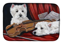 Load image into Gallery viewer, Westie Fiddlers Dish Drying Mat – Absorbent, Artistic Kitchen Essentials PPP3279DDM