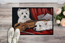 Load image into Gallery viewer, Westie Fiddlers Doormat - 18x27 Decorative Floor Mat – Indoor/Outdoor Rug with Artistic Flair PPP3279MAT