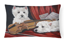 Load image into Gallery viewer, Westie Fiddlers Canvas Fabric Decorative Pillow PPP3279PW1216