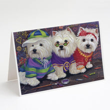 Load image into Gallery viewer, Westie Free Spirits Greeting Cards -  Blank Note Cards – 8-Pack of Artist-Designed Cards with Envelopes