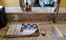 Load image into Gallery viewer, Westie Pour Le Bain Bathtime Dish Drying Mat – Absorbent, Artistic Kitchen Essentials PPP3281DDM