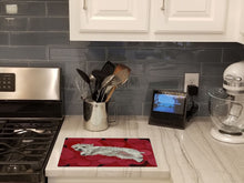 Load image into Gallery viewer, Westie Queen of Hearts Glass Cutting Boards – Durable, Decorative Kitchen Art Large PPP3283LCB