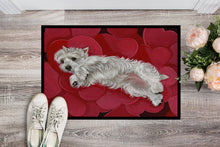 Load image into Gallery viewer, Westie Queen of Hearts Doormat - 18x27 Decorative Floor Mat – Indoor/Outdoor Rug with Artistic Flair PPP3283MAT