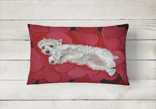 Load image into Gallery viewer, Westie Queen of Hearts Canvas Fabric Decorative Pillow PPP3283PW1216