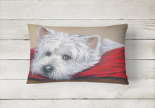 Load image into Gallery viewer, Westie Red Pillow Canvas Fabric Decorative Pillow PPP3284PW1216