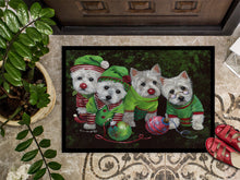 Load image into Gallery viewer, Westie Christmas Santa's Assistants Doormat - 18x27 Decorative Floor Mat – Indoor/Outdoor Rug with Artistic Flair PPP3285MAT
