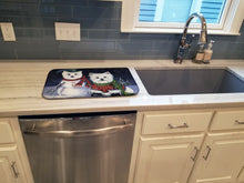 Load image into Gallery viewer, Westie Christmas Self Portrait Dish Drying Mat – Absorbent, Artistic Kitchen Essentials PPP3286DDM