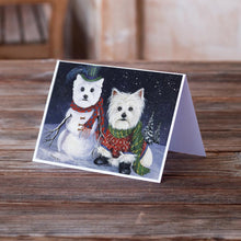 Load image into Gallery viewer, Westie Christmas Self Portrait Greeting Cards -  Blank Note Cards – 8-Pack of Artist-Designed Cards with Envelopes