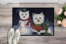 Load image into Gallery viewer, Westie Christmas Self Portrait Doormat - 18x27 Decorative Floor Mat – Indoor/Outdoor Rug with Artistic Flair PPP3286MAT