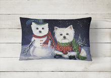 Load image into Gallery viewer, Westie Christmas Self Portrait Canvas Fabric Decorative Pillow PPP3286PW1216