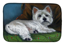 Load image into Gallery viewer, Westie Wake Up Dish Drying Mat – Absorbent, Artistic Kitchen Essentials PPP3287DDM