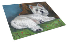 Load image into Gallery viewer, Westie Wake Up Glass Cutting Boards – Durable, Decorative Kitchen Art Large PPP3287LCB