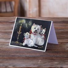 Load image into Gallery viewer, Westie Westie's Aglow Greeting Cards -  Blank Note Cards – 8-Pack of Artist-Designed Cards with Envelopes