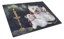 Load image into Gallery viewer, Westie Westie's Aglow Glass Cutting Boards – Durable, Decorative Kitchen Art Large PPP3288LCB