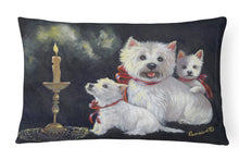Load image into Gallery viewer, Westie Westie's Aglow Canvas Fabric Decorative Pillow PPP3288PW1216