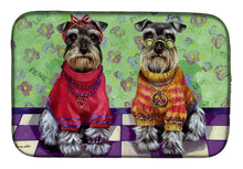 Load image into Gallery viewer, Schnauzer Love and Peace Dish Drying Mat – Absorbent, Artistic Kitchen Essentials PPP3333DDM