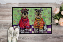 Load image into Gallery viewer, Schnauzer Love and Peace Doormat - 24x36 Decorative Floor Mat – Indoor/Outdoor Rug with Artistic Flair PPP3333JMAT