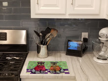 Load image into Gallery viewer, Schnauzer Love and Peace Glass Cutting Boards – Durable, Decorative Kitchen Art Large PPP3333LCB