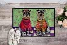 Load image into Gallery viewer, Schnauzer Love and Peace Doormat - 18x27 Decorative Floor Mat – Indoor/Outdoor Rug with Artistic Flair PPP3333MAT