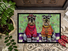 Load image into Gallery viewer, Schnauzer Love and Peace Doormat - 18x27 Decorative Floor Mat – Indoor/Outdoor Rug with Artistic Flair PPP3333MAT