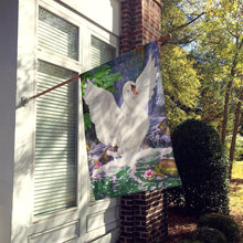 Load image into Gallery viewer, Swan Bathing at Waterfall Flag Canvas House Size PRS4001CHF