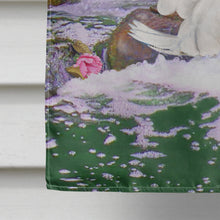 Load image into Gallery viewer, Swan Bathing at Waterfall Flag Canvas House Size PRS4001CHF
