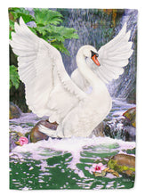 Load image into Gallery viewer, Swan Bathing at Waterfall Garden Flag – Decorative Outdoor Yard Flag PRS4001GF