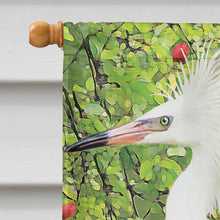 Load image into Gallery viewer, Snowy Egret Under Plum Tree Flag Canvas House Size PRS4002CHF