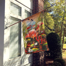 Load image into Gallery viewer, Flamingos Everywhere Flag Canvas House Size PRS4017CHF