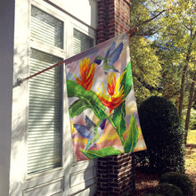 Load image into Gallery viewer, Black Chinned Hummingbirds Golden Heliconia Flag Canvas House Size PRS4021CHF