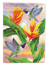 Load image into Gallery viewer, Black Chinned Hummingbirds Golden Heliconia Garden Flag – Decorative Outdoor Yard Flag PRS4021GF