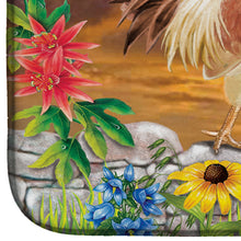 Load image into Gallery viewer, White Rooster Dish Drying Mat – Absorbent, Artistic Kitchen Essentials PRS4025DDM