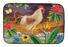 Load image into Gallery viewer, White Rooster Dish Drying Mat – Absorbent, Artistic Kitchen Essentials PRS4025DDM
