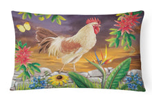 Load image into Gallery viewer, White Rooster Canvas Fabric Decorative Pillow PRS4025PW1216