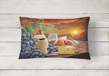 Load image into Gallery viewer, Chianti, Pears, Wine and Cheese Canvas Fabric Decorative Pillow PRS4029PW1216