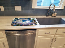 Load image into Gallery viewer, Snowy Owl Dish Drying Mat – Absorbent, Artistic Kitchen Essentials PRS4030DDM