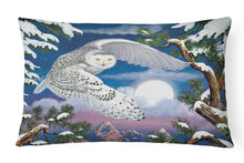 Load image into Gallery viewer, Snowy Owl Canvas Fabric Decorative Pillow PRS4030PW1216