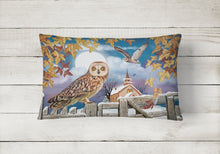 Load image into Gallery viewer, Short-Eared Owl In The Churchyard Canvas Fabric Decorative Pillow PRS4032PW1216