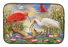 Load image into Gallery viewer, Scarlet And White Ibis Dish Drying Mat – Absorbent, Artistic Kitchen Essentials PRS4033DDM
