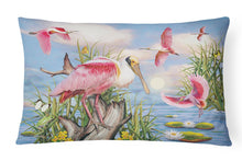Load image into Gallery viewer, Roseate Spoonbill Canvas Fabric Decorative Pillow PRS4036PW1216