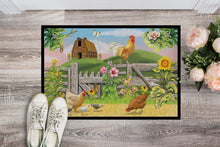 Load image into Gallery viewer, Rooster On Fence Doormat - 24x36 Decorative Floor Mat – Indoor/Outdoor Rug with Artistic Flair PRS4037JMAT