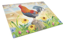 Load image into Gallery viewer, Rooster At Dawn Glass Cutting Boards – Durable, Decorative Kitchen Art Large PRS4038LCB
