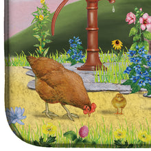 Load image into Gallery viewer, Rooster And Water Pump Dish Drying Mat – Absorbent, Artistic Kitchen Essentials PRS4039DDM