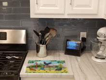 Load image into Gallery viewer, Rooster And Water Pump Glass Cutting Boards – Durable, Decorative Kitchen Art Large PRS4039LCB