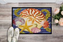 Load image into Gallery viewer, Nautilus And Gulf And Sundial Doormat - 24x36 Decorative Floor Mat – Indoor/Outdoor Rug with Artistic Flair PRS4044JMAT