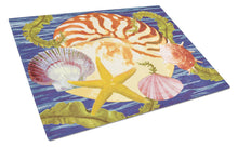 Load image into Gallery viewer, Nautilus And Gulf And Sundial Glass Cutting Boards – Durable, Decorative Kitchen Art Large PRS4044LCB