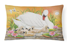 Load image into Gallery viewer, Mother Swan At Sunset Canvas Fabric Decorative Pillow PRS4046PW1216