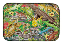 Load image into Gallery viewer, Lizard Jungle Dish Drying Mat – Absorbent, Artistic Kitchen Essentials PRS4047DDM