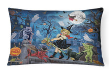 Load image into Gallery viewer, Littlest Witch's Halloween Party Canvas Fabric Decorative Pillow PRS4048PW1216