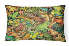 Load image into Gallery viewer, Frogs Canvas Fabric Decorative Pillow PRS4053PW1216